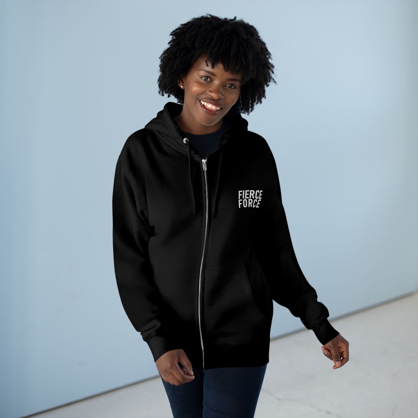 Fierce Force Blackout Series Unisex Zip Hoodie