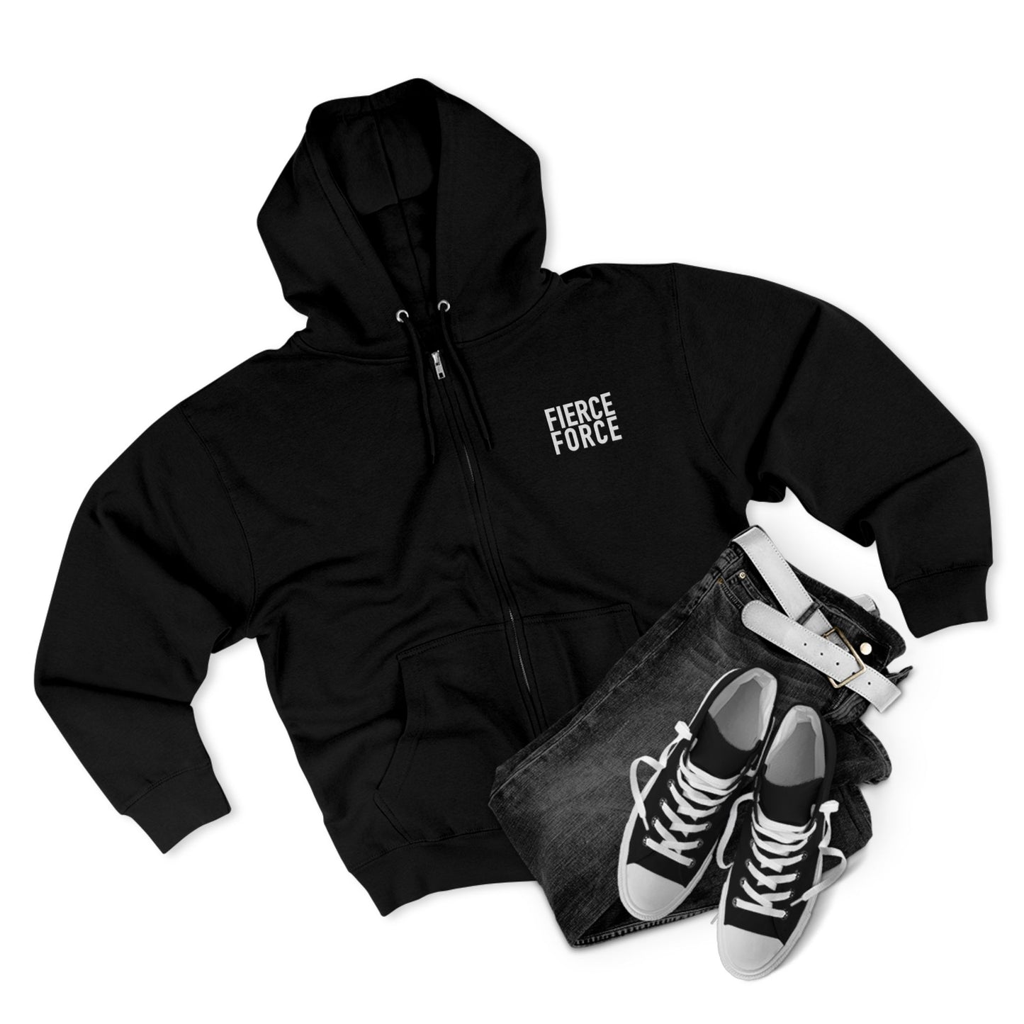 Fierce Force Blackout Series Unisex Zip Hoodie