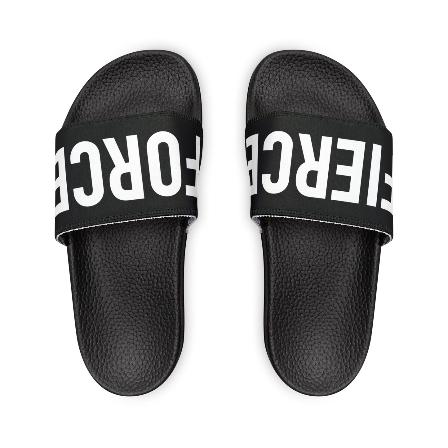 Fierce Force Blackout Series Men's Removable-Strap Slides